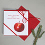 Christmas Cards With Red Apple Illustration, thumbnail 2 of 3