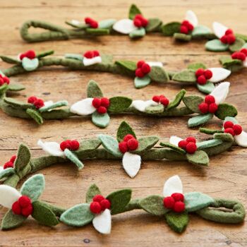 Felt Berry Christmas Garland, 3 of 4