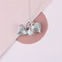 Double Sterling Silver Heart Necklace, thumbnail 4 of 11