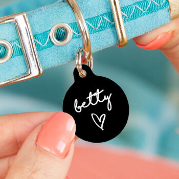 Personalised Circle Heart Pet ID Tag, 5 of 12