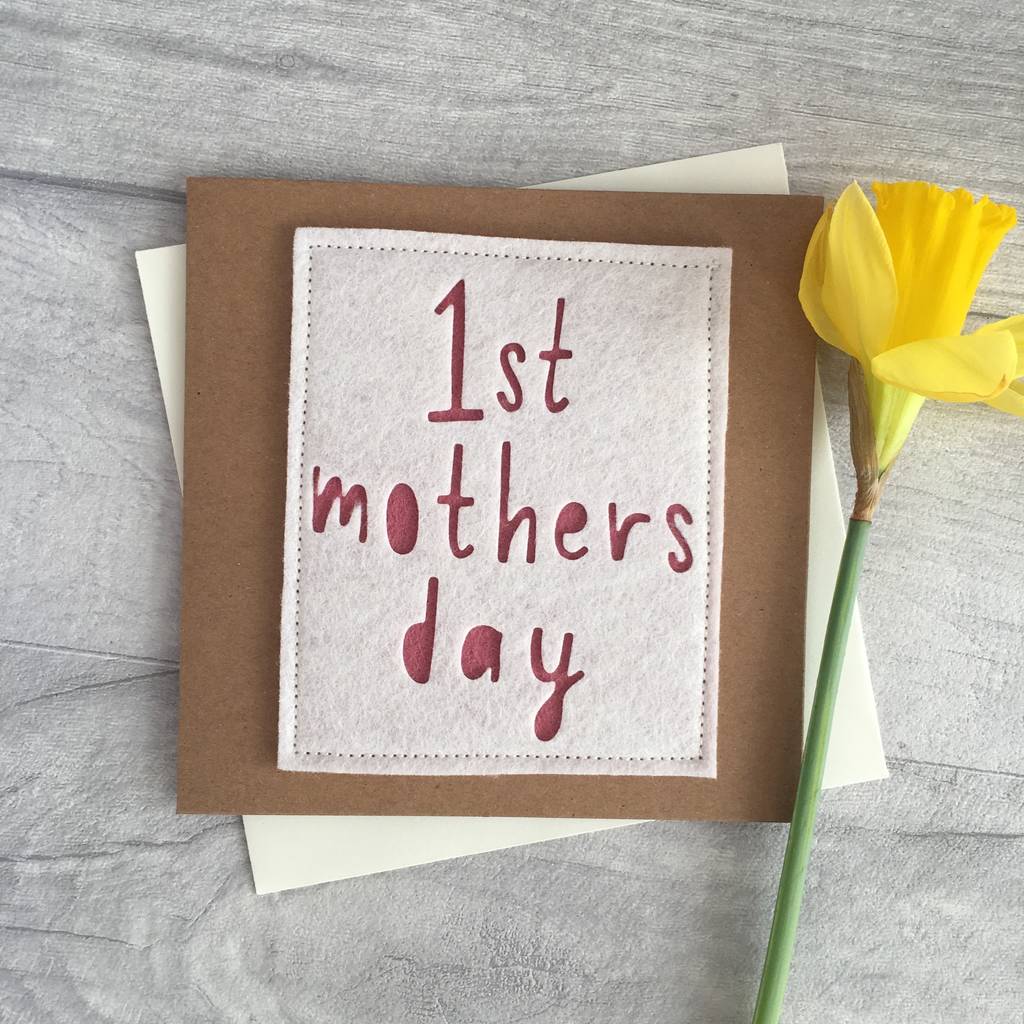 'first mother's day' mother's day card by alphabet bespoke