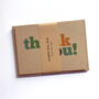 Set Of 12 Colourful Thank You Postcard Note Cards, thumbnail 2 of 7