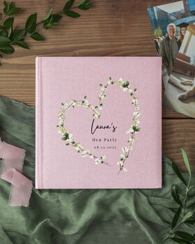 Personalised Hen Party Photo Album Flower Heart Design, 2 of 4