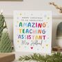 Personalised Teaching Assistant Christmas Card For Her, thumbnail 1 of 7