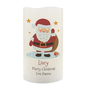 Personalised Christmas Santa Nightlight LED Candle, 4 of 4