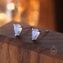 Droplet Moonstone Stud Earrings, thumbnail 6 of 11