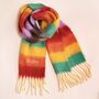 Personalised Rainbow Stripe Winter Scarf, thumbnail 4 of 5