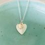 Silver Plated And Rose Gold Heart Necklace, thumbnail 2 of 6