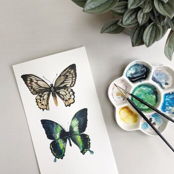 Butterflies Watercolour Fine Art Print, 3 of 4