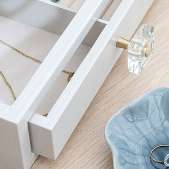 Personalised Luxury Glass Drawer Jewellery Box, 4 of 7