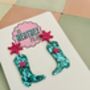 Glitter Cowboy Boot Earrings / Festival Fashion Dangles / Country Western Statement Jewellery / Line Dancing Earrings, thumbnail 4 of 12