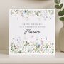 Wildflower Birthday Card Personalised For Sister, thumbnail 7 of 8