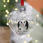 Penguin Mr And Mrs Glass Christmas Bauble, thumbnail 4 of 4