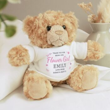 Personalised Flower Girl Teddy Bear – Perfect Wedding Gift, 2 of 2