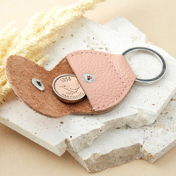 70th Birthday 1956 Farthing Keepsake Keyring, 2 of 9