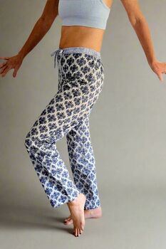 Cotton Pyjama Bottoms In Eidleweiss Print, 2 of 6