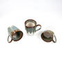 Green U Shaped Handmade Porcelain Mug, thumbnail 6 of 9
