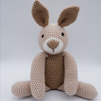 Handmade Crochet Twinning Bunny Buddies Soft Toy Set, 4 of 5