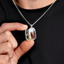 Men's Large Howlite Dog Tag Locket 925 Silver, thumbnail 12 of 12