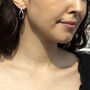 9ct White Gold Twist Oval Hoop Earrings, thumbnail 3 of 4