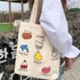 Illustration Canvas Tote Bag For School, thumbnail 2 of 8