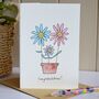 Personalised Flower Family Handmade Card, thumbnail 5 of 6