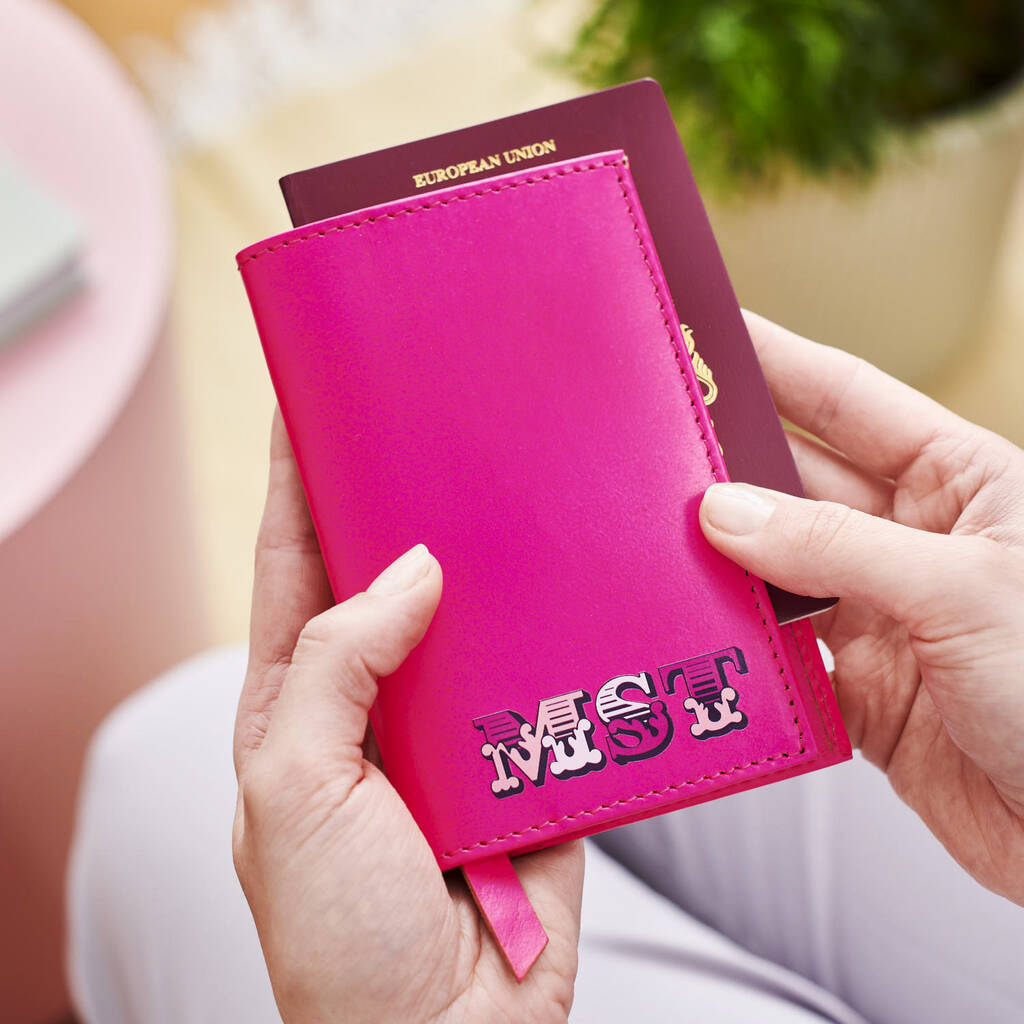 Personalised Women's Leather Passport Cover By Vida Vida