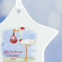 Stork Christmas Decoration.. Baby On Its Way, thumbnail 2 of 7