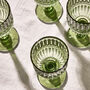 Palermo Set Of Four Green Ribbed Wine Glasses, thumbnail 5 of 6