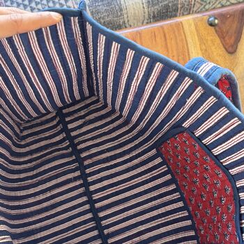 Tote Bag, Beach Bag, Block Print Indian Handbag, 9 of 12