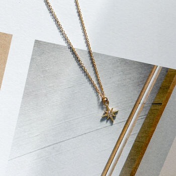 Layla. Gold Filled North Star Pendant Necklace, 2 of 4
