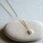 Chloe. Gold Pearl Pendant Necklace, thumbnail 2 of 3