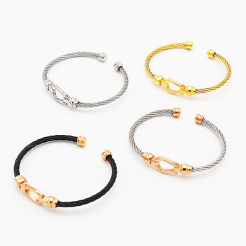 Personalised Horseshoe Bangle, 2 of 12