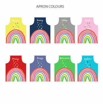 Personalised Children's Rainbow Apron, 4 of 4
