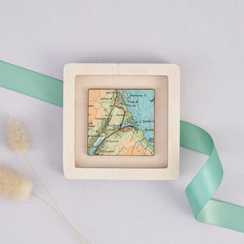 Personalised Miniature Square Map Framed Gift, 11 of 11