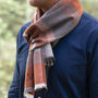 Men's Personalised Cashmere And Wool Plaid Scarf, thumbnail 2 of 12