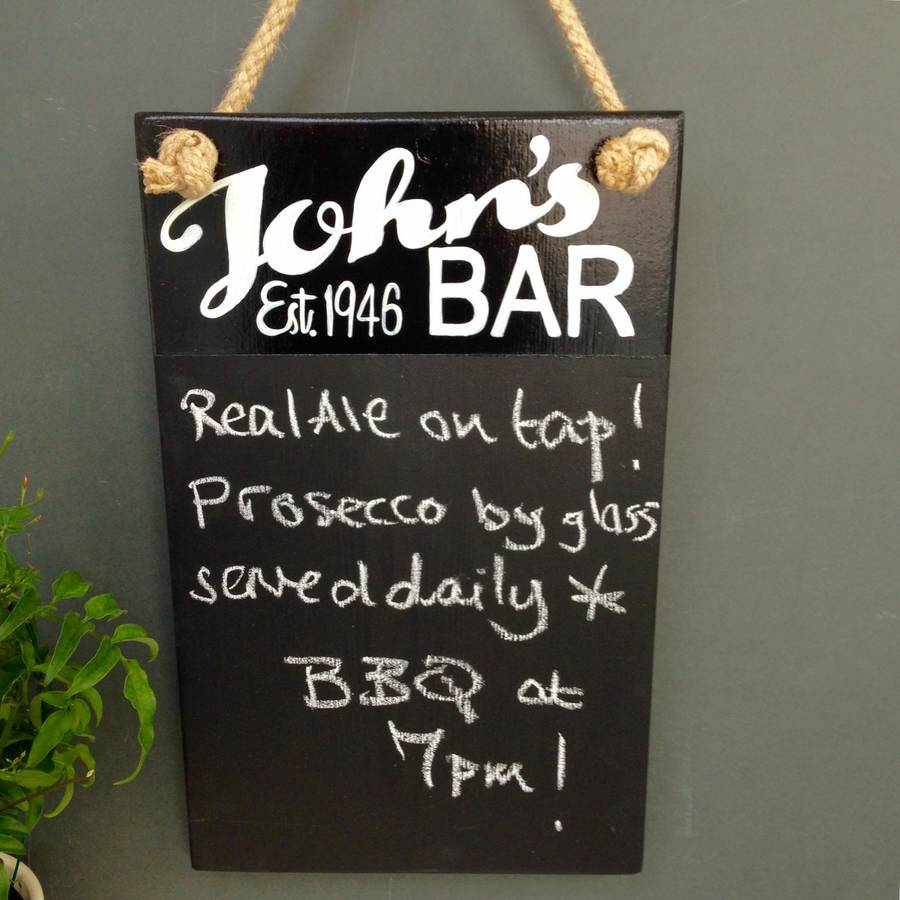 personalised chalkboard with chalks by potting shed designs ...