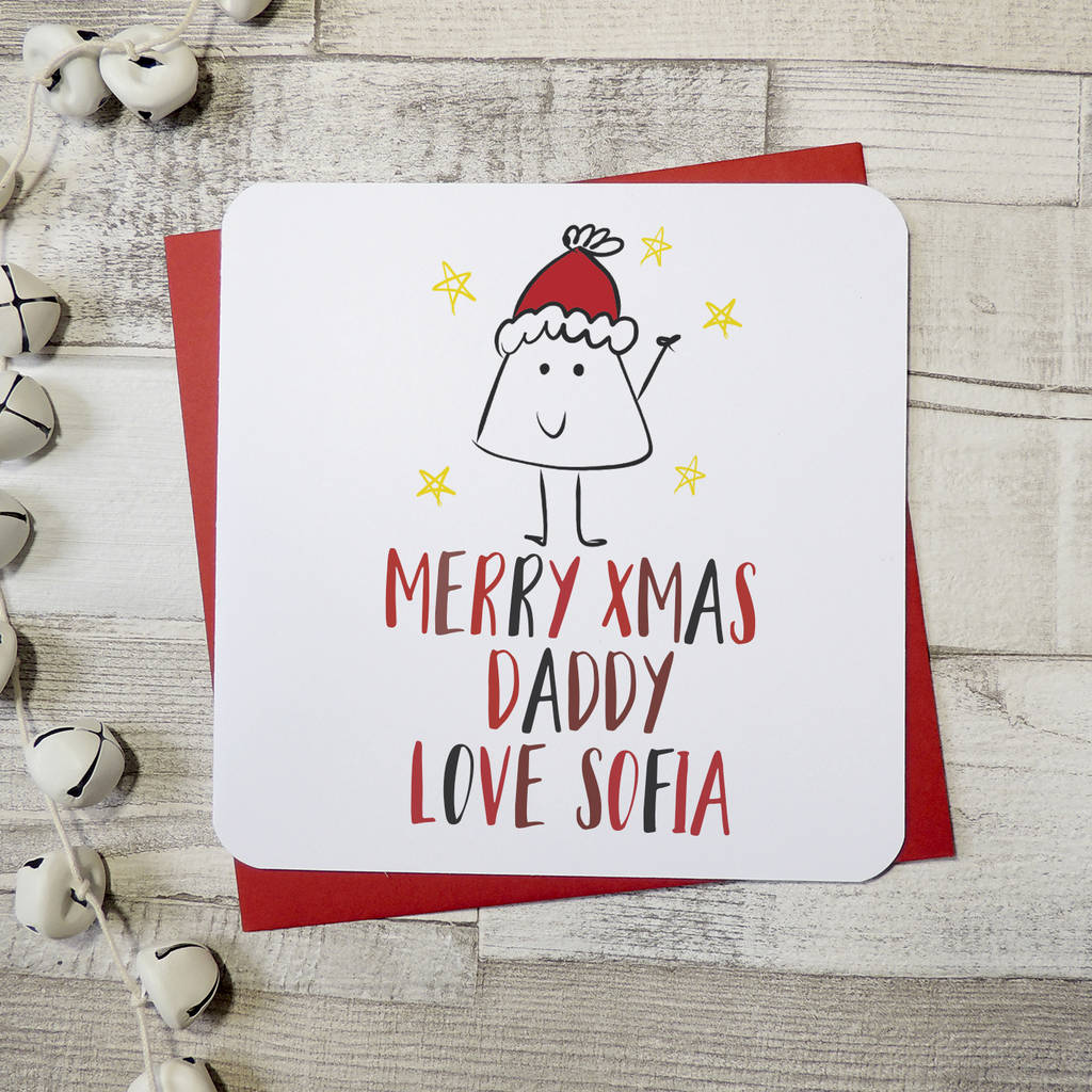 Personalised Merry Christmas Daddy Card By Parsy Card Co ...