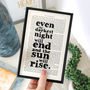 Les Misérables 'Sun Will Rise' Inspirational Book Print, thumbnail 2 of 5