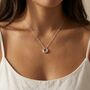 Circle Charm Necklace Silver, thumbnail 1 of 8