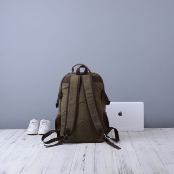 Colourway Canvas Backpack Rucksack, 5 of 12