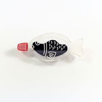 Soy Sauce Fish Bottle Brooch Japan Bento Acrylic Sushi, 12 of 12