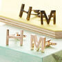 Personalised Rose Gold Initial Letter Cufflinks, thumbnail 4 of 9