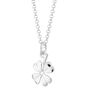 Four Leaf Clover Necklace, Sterling Silver, Gold Plated, thumbnail 9 of 10