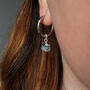 Raw Aquamarine Hoop Earrings, thumbnail 2 of 9
