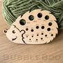 Hedgehog Shaped Knitting Needle Gauge And Stitch Marker Set, thumbnail 5 of 7
