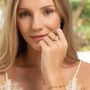 Pink Sapphire Halo Engagement Ring In Sterling Silver And Gold, thumbnail 5 of 12