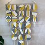 Ochre Yellow And Grey Geometric Plywood Wall Hanging, thumbnail 9 of 10