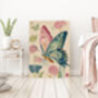 Japanese Pink Butterfly Art Print, thumbnail 2 of 4
