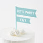 Personalised Party Flag Cake Topper, thumbnail 2 of 8